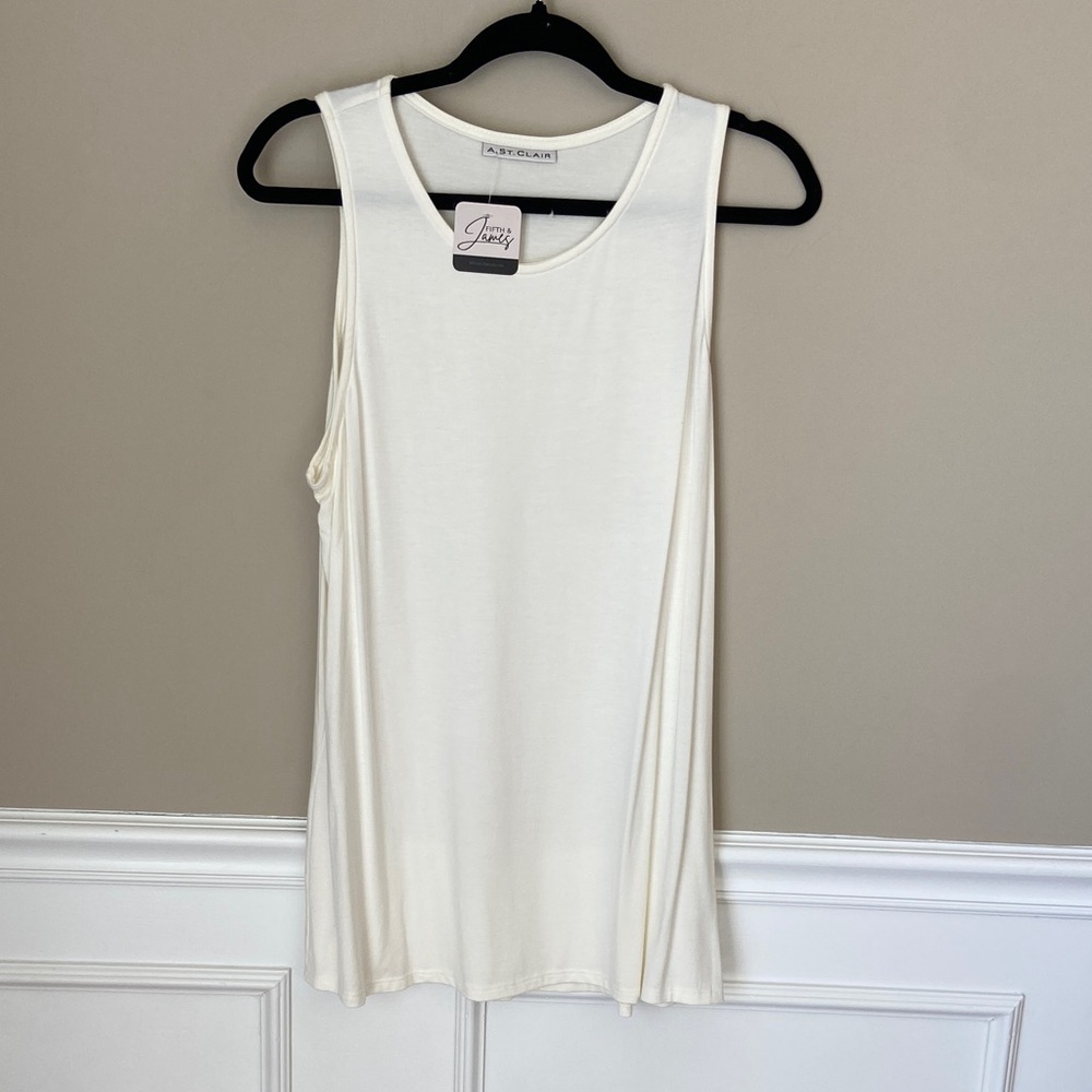 NWT Off White Tank Top by A. St. Clair-‎ XL